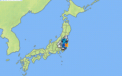 地震情報の画像