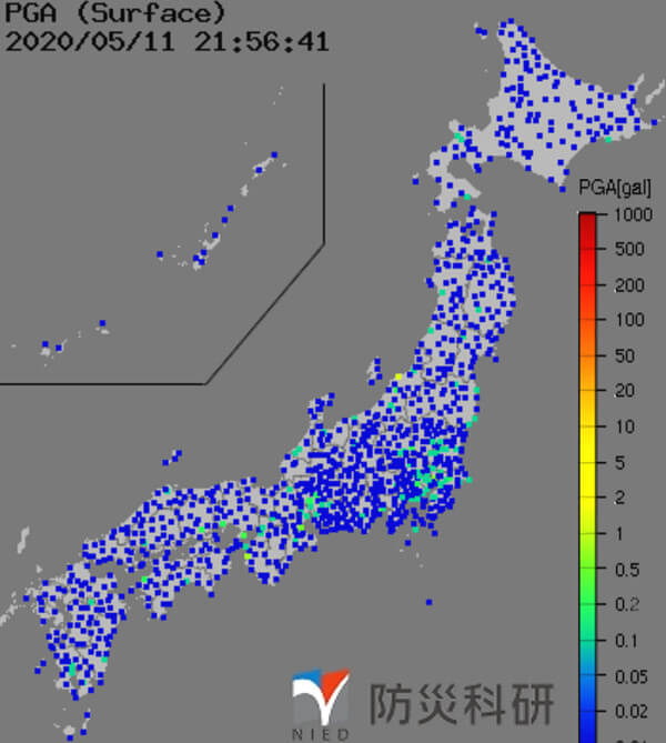 強震モニタの画像