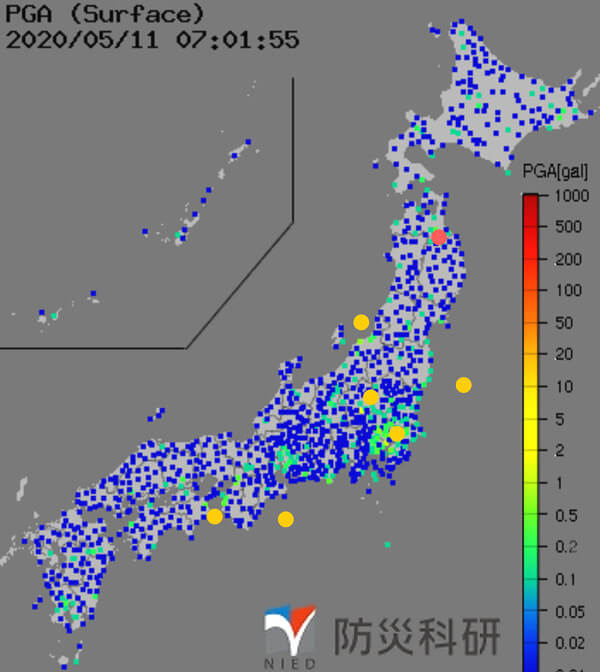 強震モニタの画像