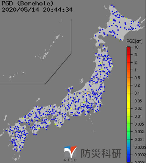 強震モニタの画像