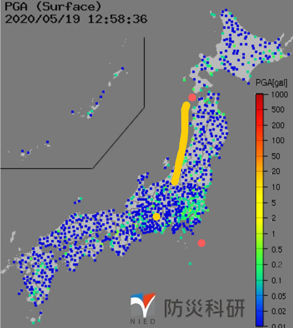 強震モニタの画像