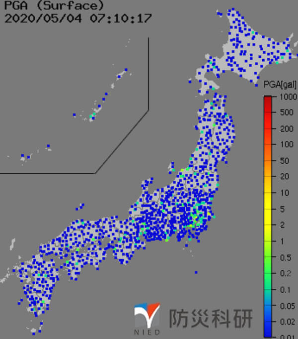 強震モニタの画像