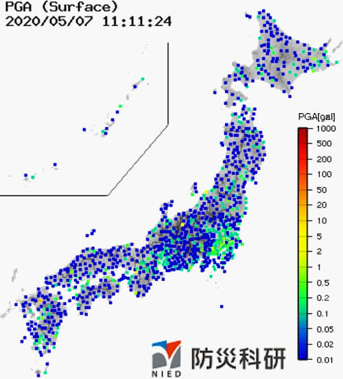 強震モニタの画像
