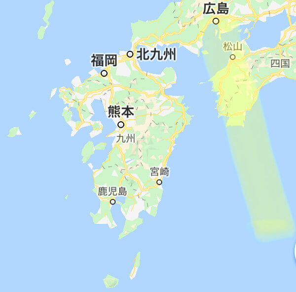 地震予知の場所を記した日本地図の画像