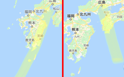 地震予知の場所を記した日本地図の画像
