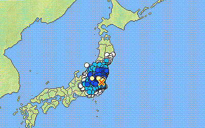 地震情報の画像
