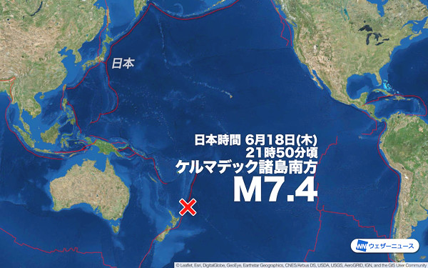 地震情報の画像