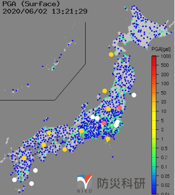 強震モニタの画像