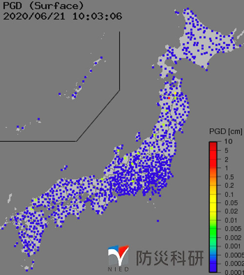 強震モニタの画像