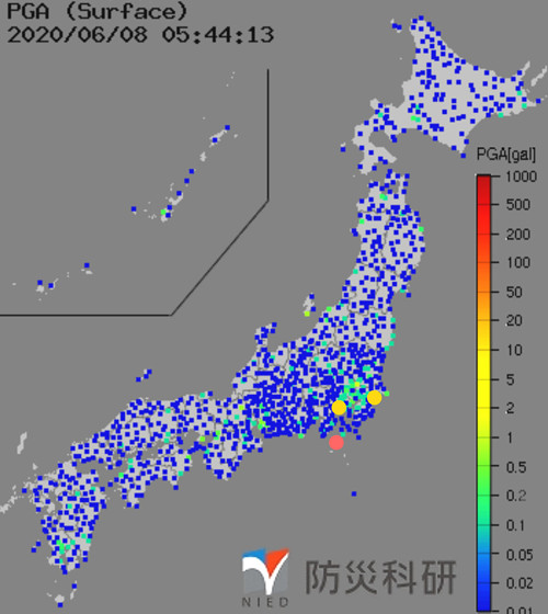 強震モニタの画像