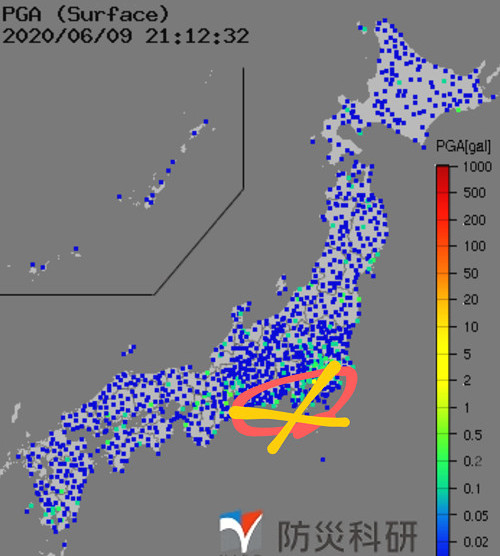 強震モニタの画像
