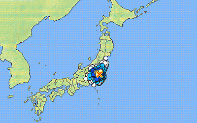 地震情報の画像