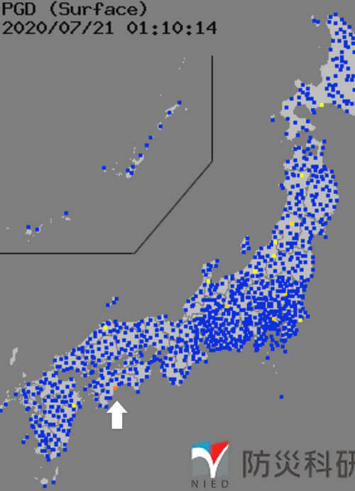 強震モニタの画像