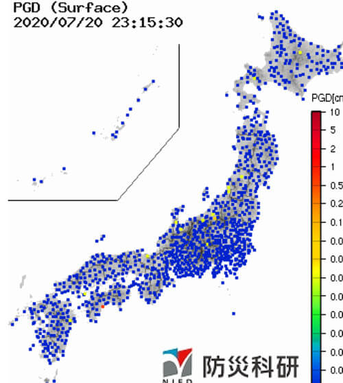 強震モニタの画像