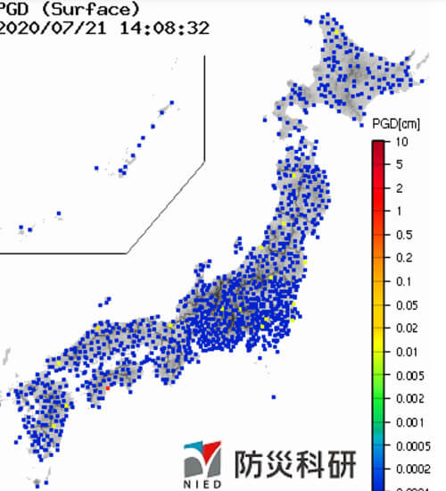 強震モニタの画像