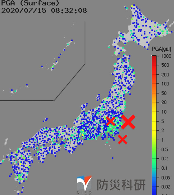 強震モニタの画像