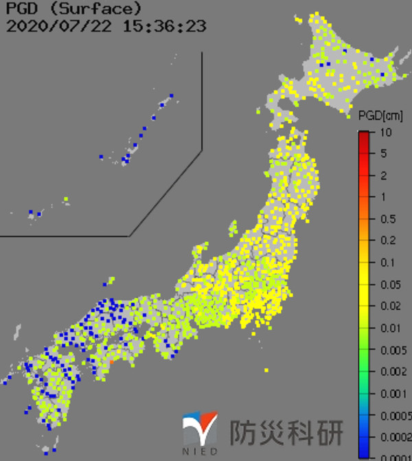 強震モニタの画像