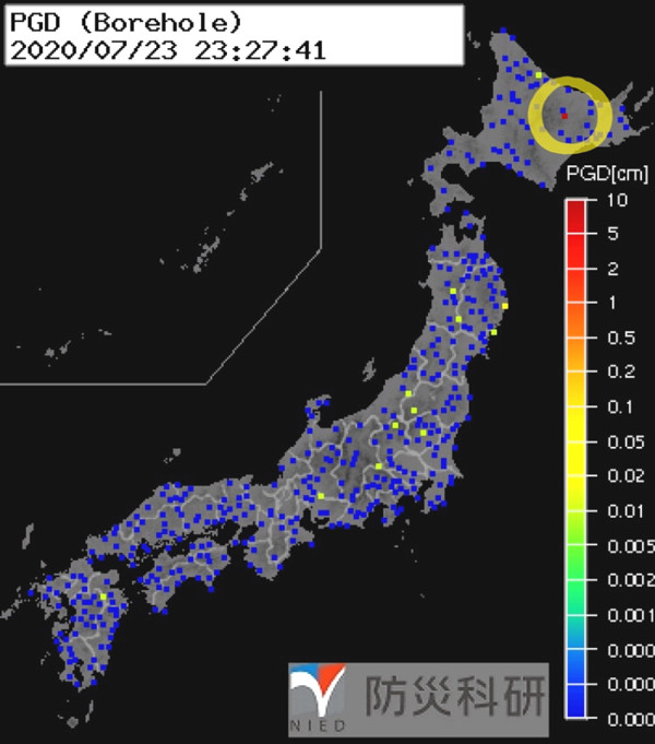強震モニタの画像