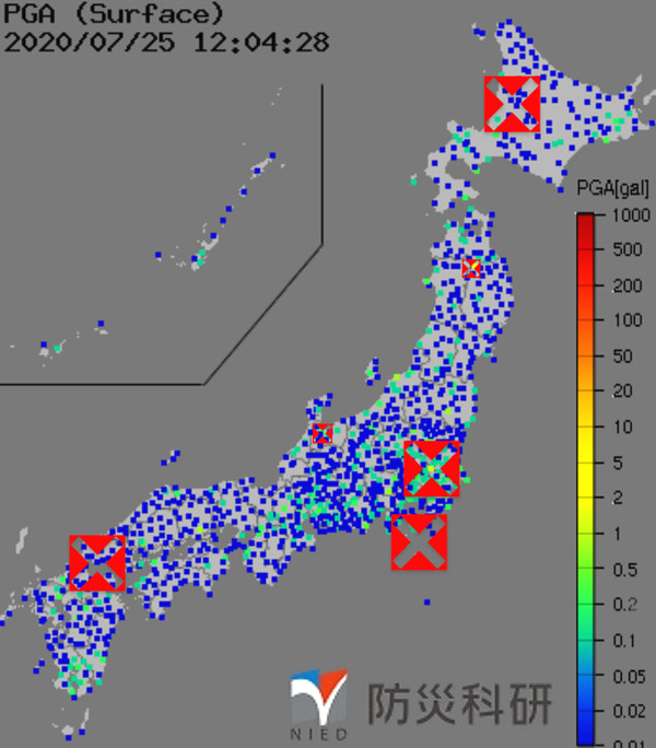 強震モニタの画像