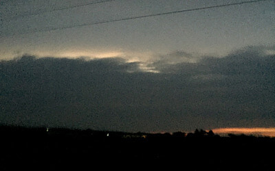 地震発光現象の写真