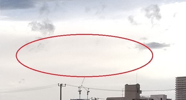 ピンク色に染まった空の写真