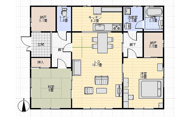 間取図のイラスト