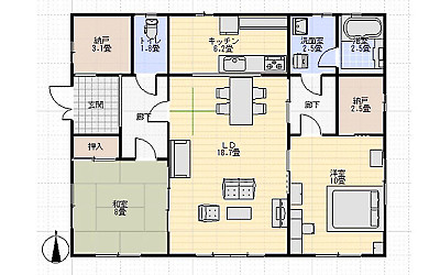 間取図のイラスト