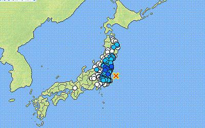 地震情報の画像