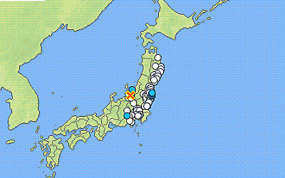 地震情報の画像