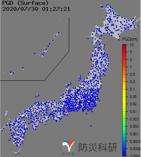 強震モニタの画像
