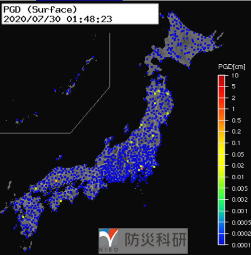 強震モニタの画像