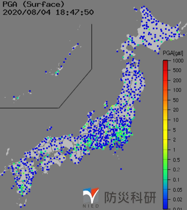 強震モニタの画像