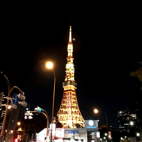 東京タワー近くに出現したUFOの写真