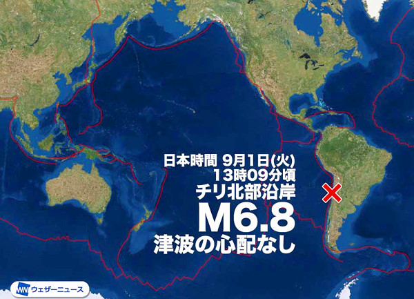 地震情報の画像