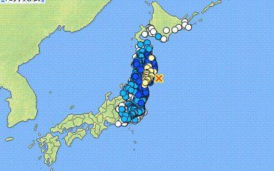地震情報の画像