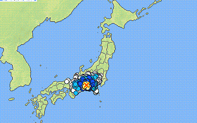 地震情報の画像