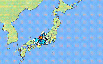 地震情報の画像