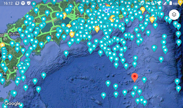 地震情報の画像
