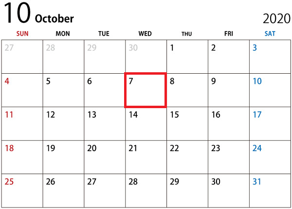 カレンダーのイラスト