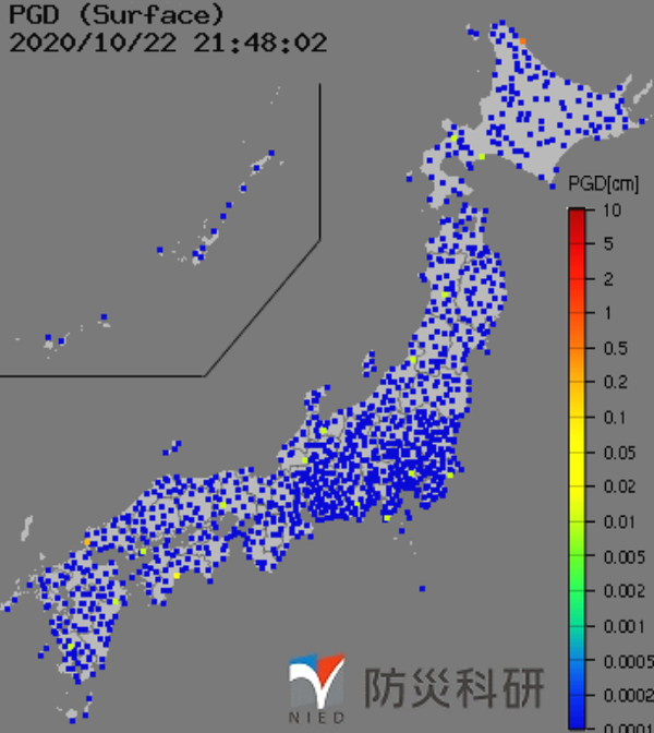 強震モニタの画像