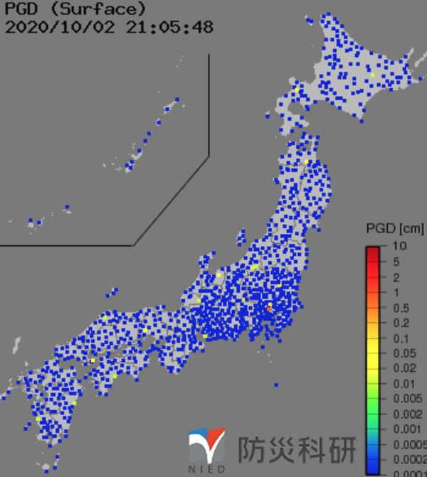 強震モニタの画像