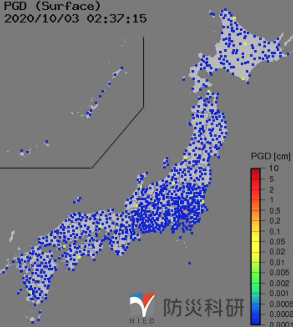 強震モニタの画像