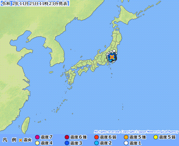 地震情報の画像