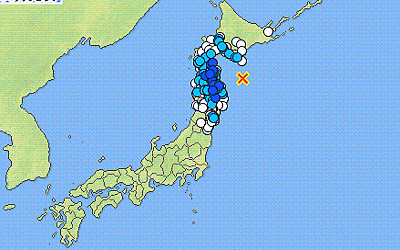地震情報の画像