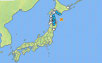 地震情報の画像