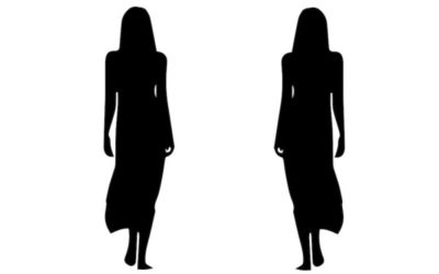 女性のシルエットのイラスト