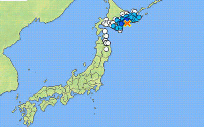 地震情報の画像