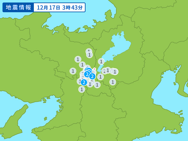 地震情報の画像