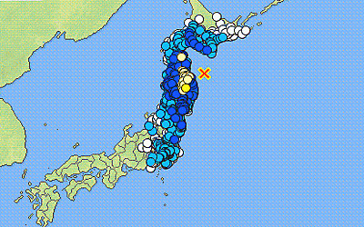 地震情報の画像