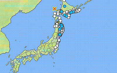 地震情報の画像